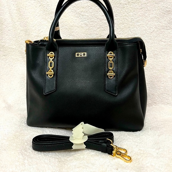 NWT Authentic Matmazel Designed 5 pockets black hand bag . - Picture 5 of 11